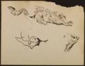 Arthur Lismer, 1885 - 1969
Untitled (alligator, fish and snake)
conté and marker on paper
29…