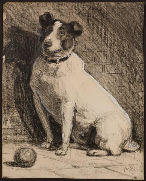 Arthur Lismer, 1885 - 1969
Untitled (Gyp, the Mawsons' dog), 1907
charcoal, graphite and goua…