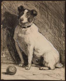 Arthur Lismer, 1885 - 1969
Untitled (Gyp, the Mawsons' dog), 1907
charcoal, graphite and goua…