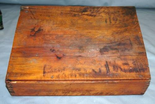 Paintbox used by  A.Y. Jackson (1882 - 1974), with  palette, brushes and paint tubes