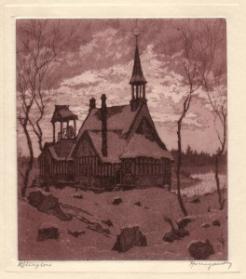 Nicholas Hornyansky (1896 - 1965)
Afterglow (Christmas card)
etching and aquatint on paper
o…