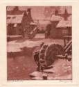 Nicholas Hornyansky (1896 - 1965)
Silent Wheels (Christmas card)
aquatint on paper
open: 19.…