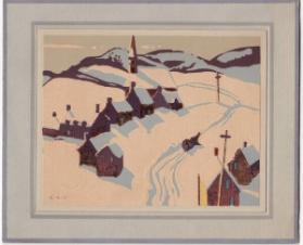 Rody Kenny Courtice (1895 - 1973)
Laurentian Village (Christmas card printed for Roy and Rody …