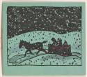 A.Y. Jackson (1882 - 1974)
Christmas card  c.1930
photomechanical print on blue paper with ha…