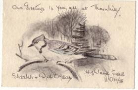 Will Ogilvie (1901 - 1989)
Highland Creek 1958 (Christmas card)
graphite and coloured pencil …