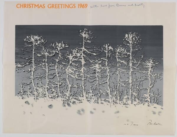 Bruno Bobak (1923 - 2012)
Christmas Greetings 1969
photo-serigraph on paper, 105/200
43.4 x …