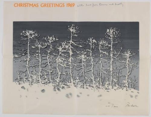 Bruno Bobak (1923 - 2012)
Christmas Greetings 1969
photo-serigraph on paper, 105/200
43.4 x …
