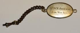Identification bracelet belonging to Lt. A.Y. Jackson, Canadian War Records
McMichael Canadian…