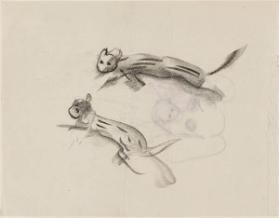 Untitled (chipmunks?) (R); Untitled (pig's head?) (V)