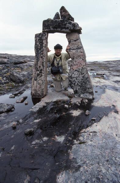 Norman Hallendy at a place of power, Kangiq, southwest Baffin Island, 1994
The Norman Hallendy…