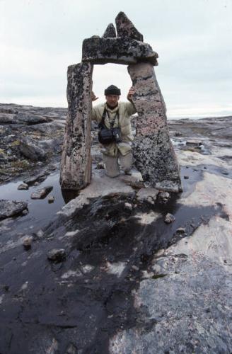 Norman Hallendy at a place of power, Kangiq, southwest Baffin Island, 1994
The Norman Hallendy…