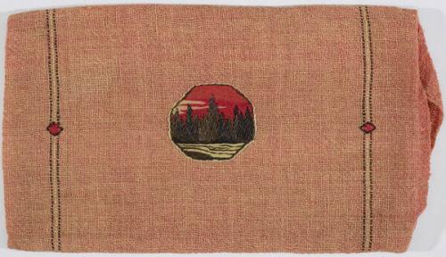 Cushion cover with embroidered design