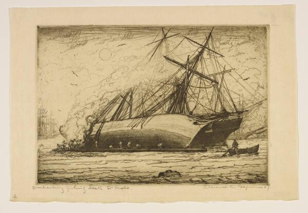 Overhauling Fishing Boats, Saint-Malo