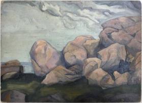 Untitled (rocks on shore)