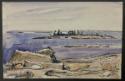 Unidentified artist
Go Home Bay
watercolour, ink and litho crayon (or coloured pencil?)  on p…