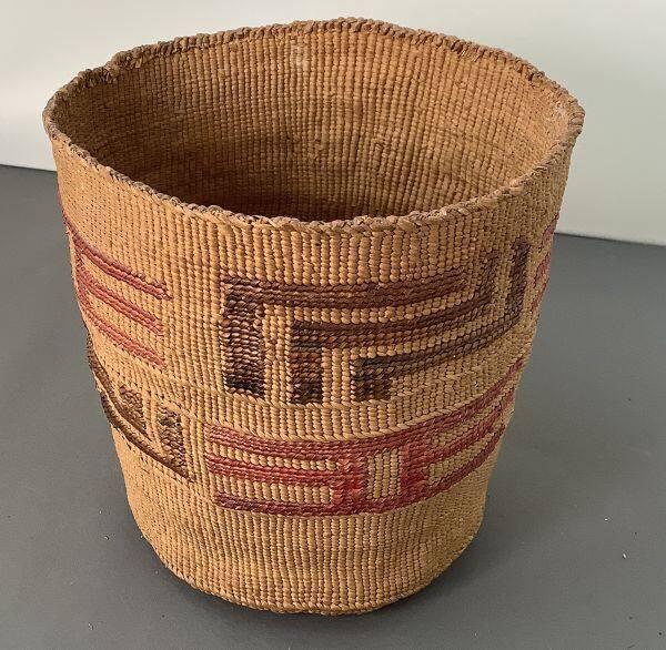 Woven Basket with geometric patterns