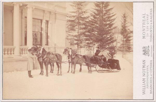 H. R. H. Prince Arthur and sleigh at "Rosemount", Montreal, QC