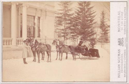 H. R. H. Prince Arthur and sleigh at "Rosemount", Montreal, QC
