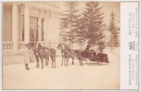 H. R. H. Prince Arthur and sleigh at "Rosemount", Montreal, QC