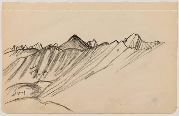 Untitled (mountain drawing of the Jasper area)