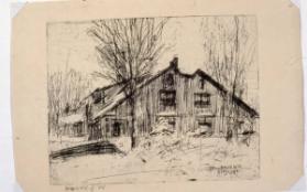 Untitled (house in landscape)