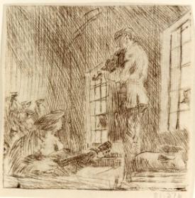 Two Musicians in the Bunkhouse
