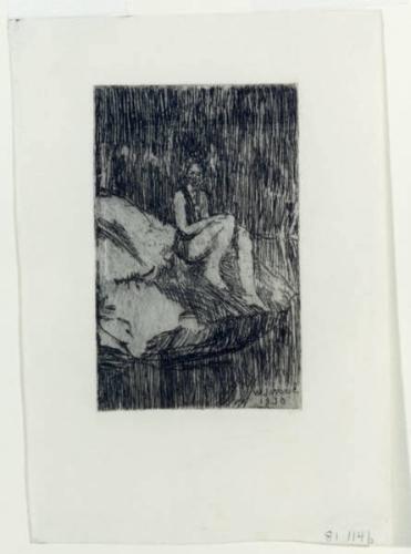 Woman Sitting on a Rock
