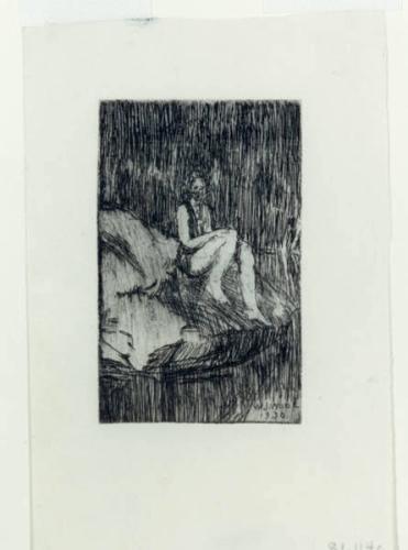 Woman Sitting on a Rock