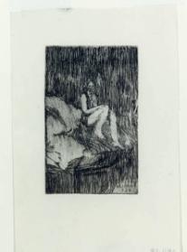 Woman Sitting on a Rock
