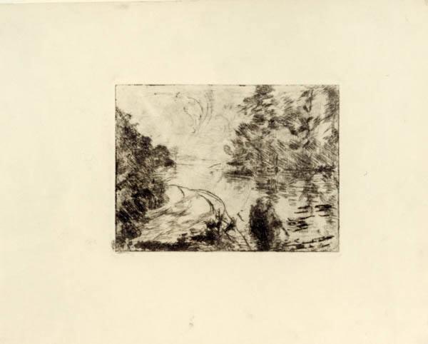 Two Figures in a Canoe