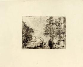 Two Figures in a Canoe