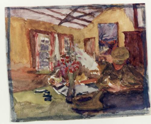 Soldier at a Table