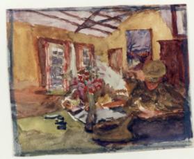 Soldier at a Table