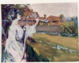 Woman Playing the Violin