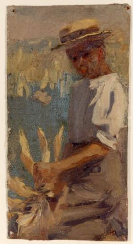 Young Man Holding Corn