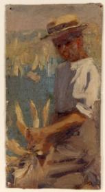 Young Man Holding Corn