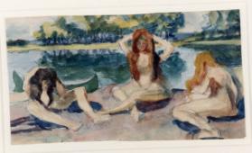 Three Nudes at Water