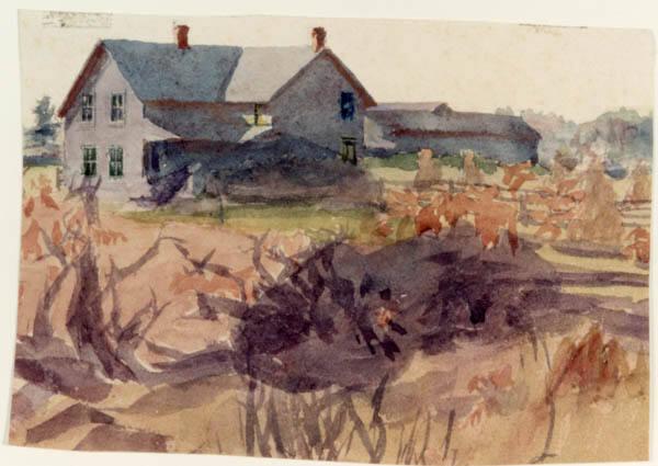 Two Buildings in Landscape