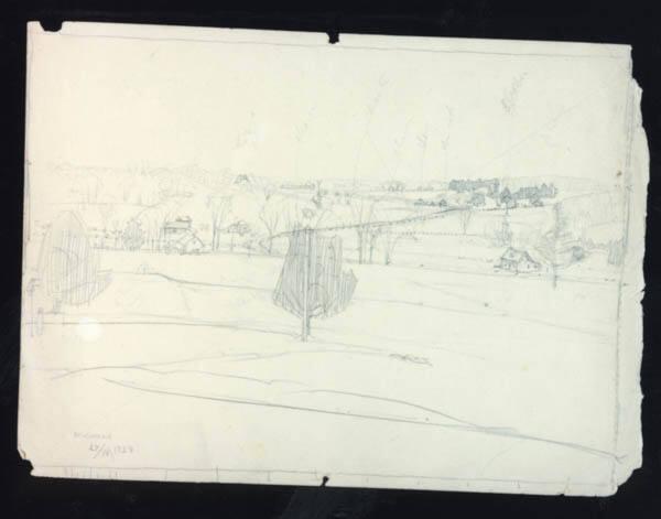 Untitled (landscape sketch)