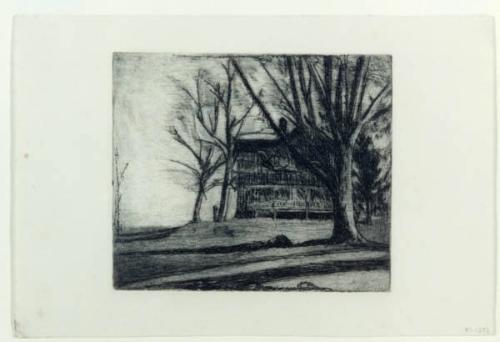 Bare Landscape and House