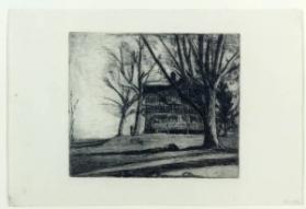 Bare Landscape and House
