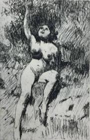 Nude Woman with Arm Raised