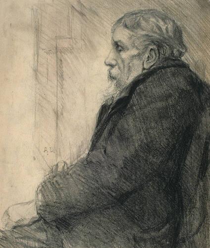 Old Man With Beard (R); Untitled (sketch of old man with beard)  (V)