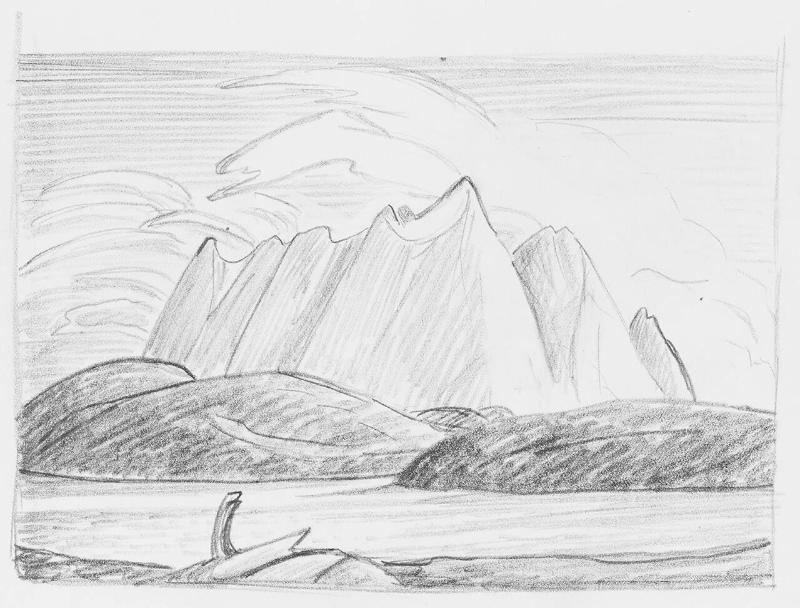 Untitled (Study for Lake and Mountains)