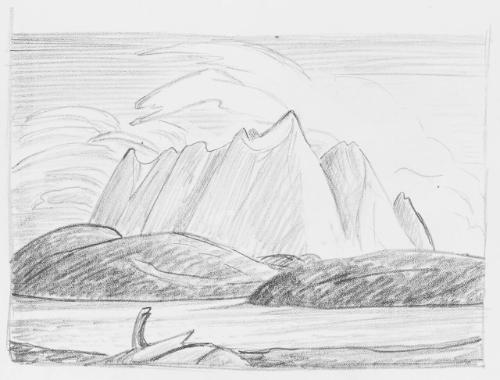 Untitled (Study for Lake and Mountains)