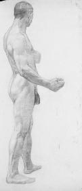 Untitled (side view of nude man)