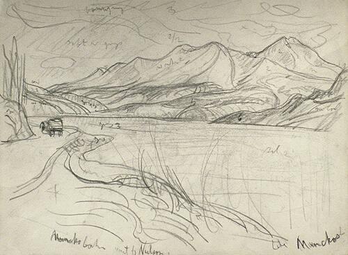 Lake Munckos (R); Untitled (highway by mountains) (V)