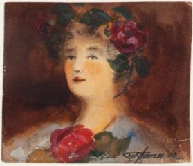 Lady With Garland (R); Untitled (man) (V)