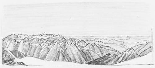 Untitled (Mountain Sketch)