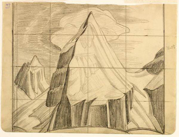 Preparatory Drawing for Mt. Lefroy